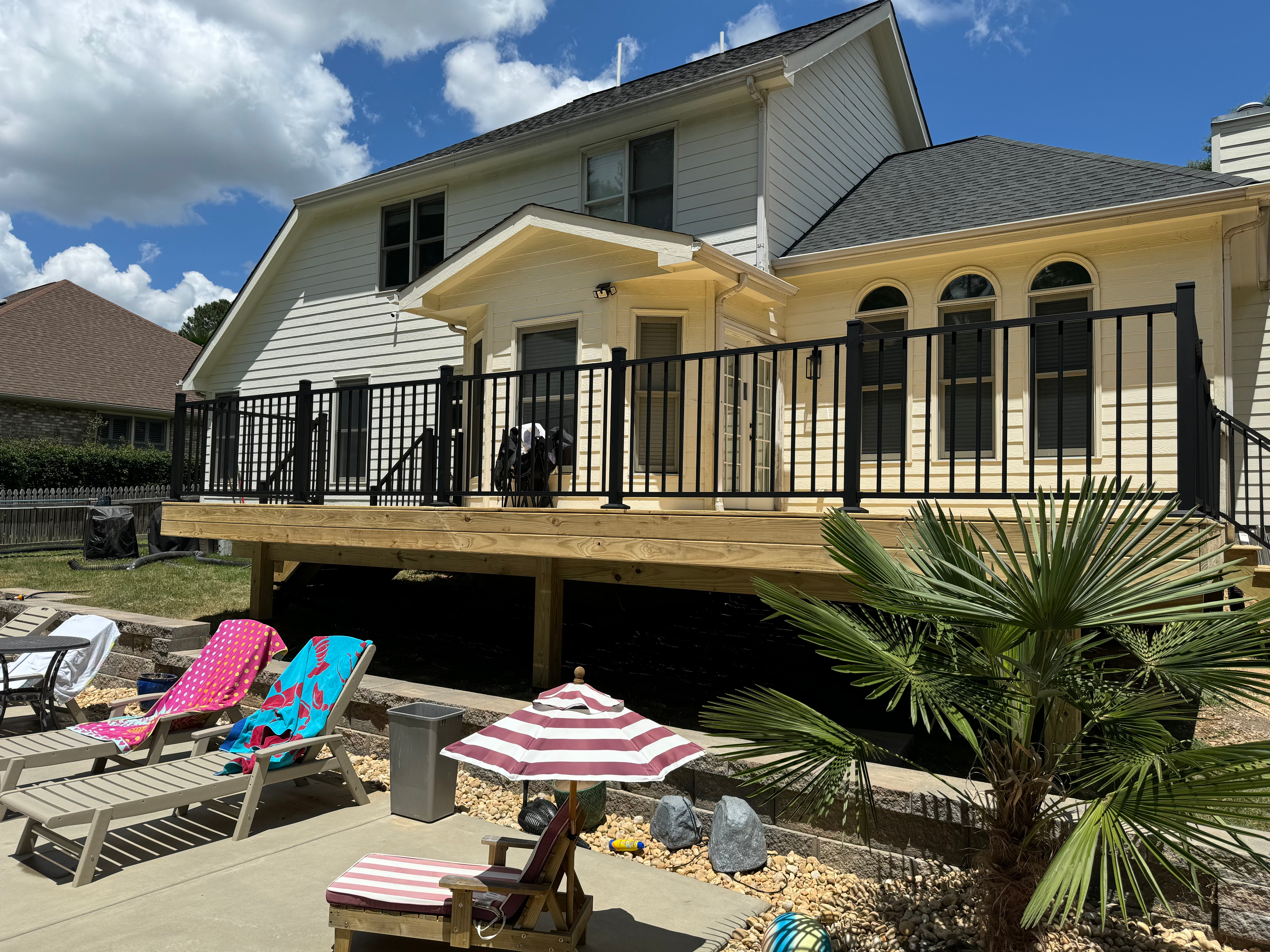Compass Contracting Project Photo - Wood Deck by Pool