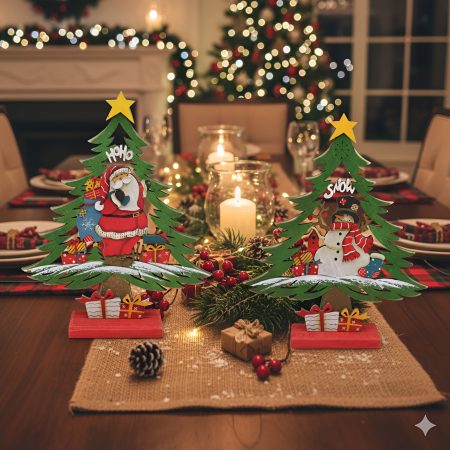 Figura Árbol Navidad madera, 30.5cm