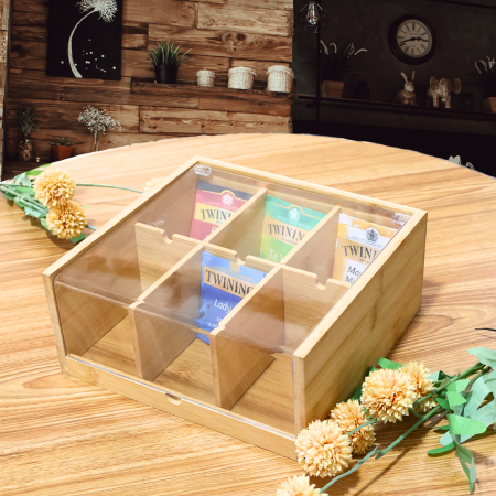 Caja para infusiones 20x22cm, madera