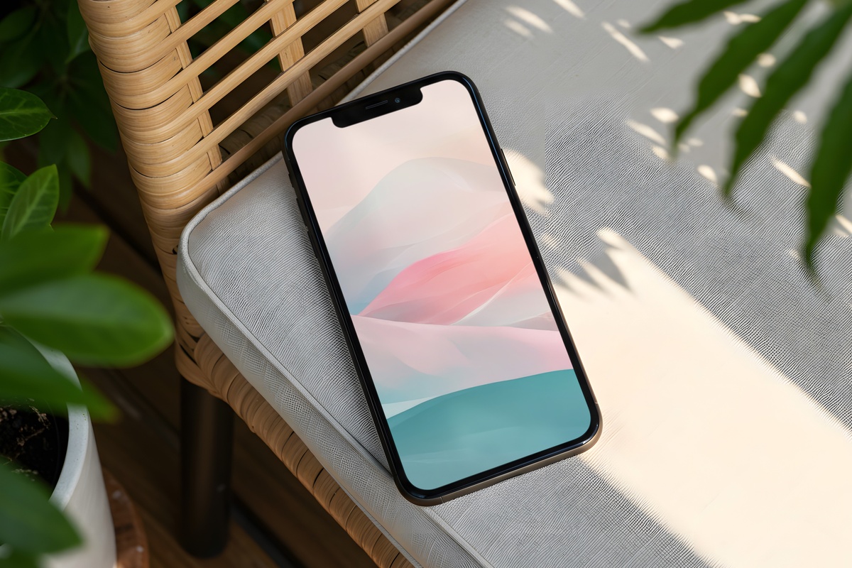 Pastel Ethereal Landscape Harmony modern iPhone wallpaper in soft dreamlike pastels