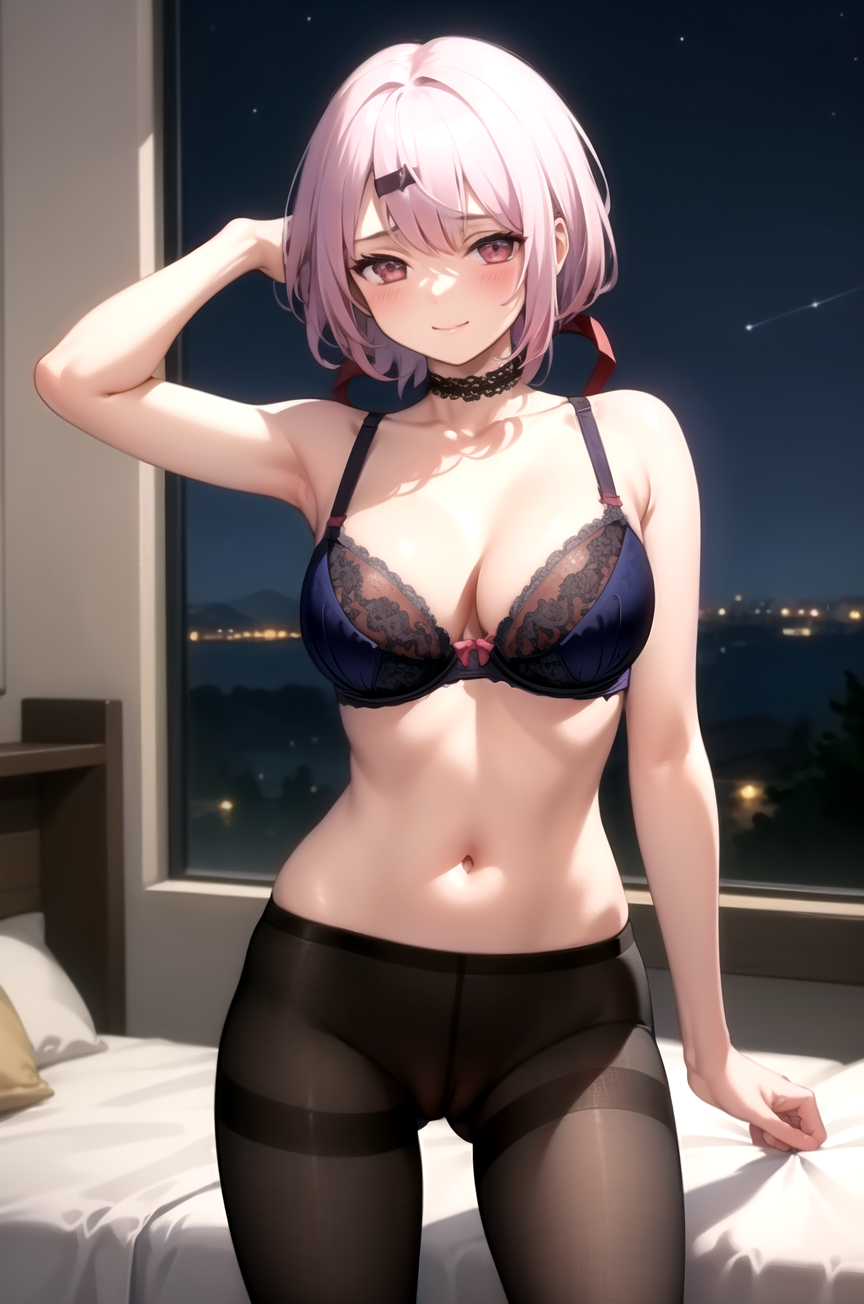 椎名唯華 パンスト by ゆずぽん with Nijisanji, Yuika Shiina, pantyhose, bottomless