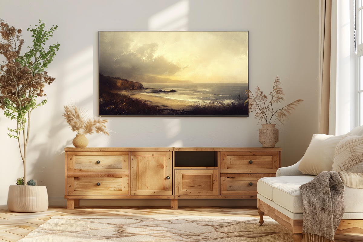 Shoreline Evening Elegance Landscape Frame TV Art