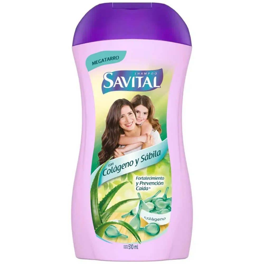 Savital Shampo Colageno Y Sabila Frasco X 550 ml
