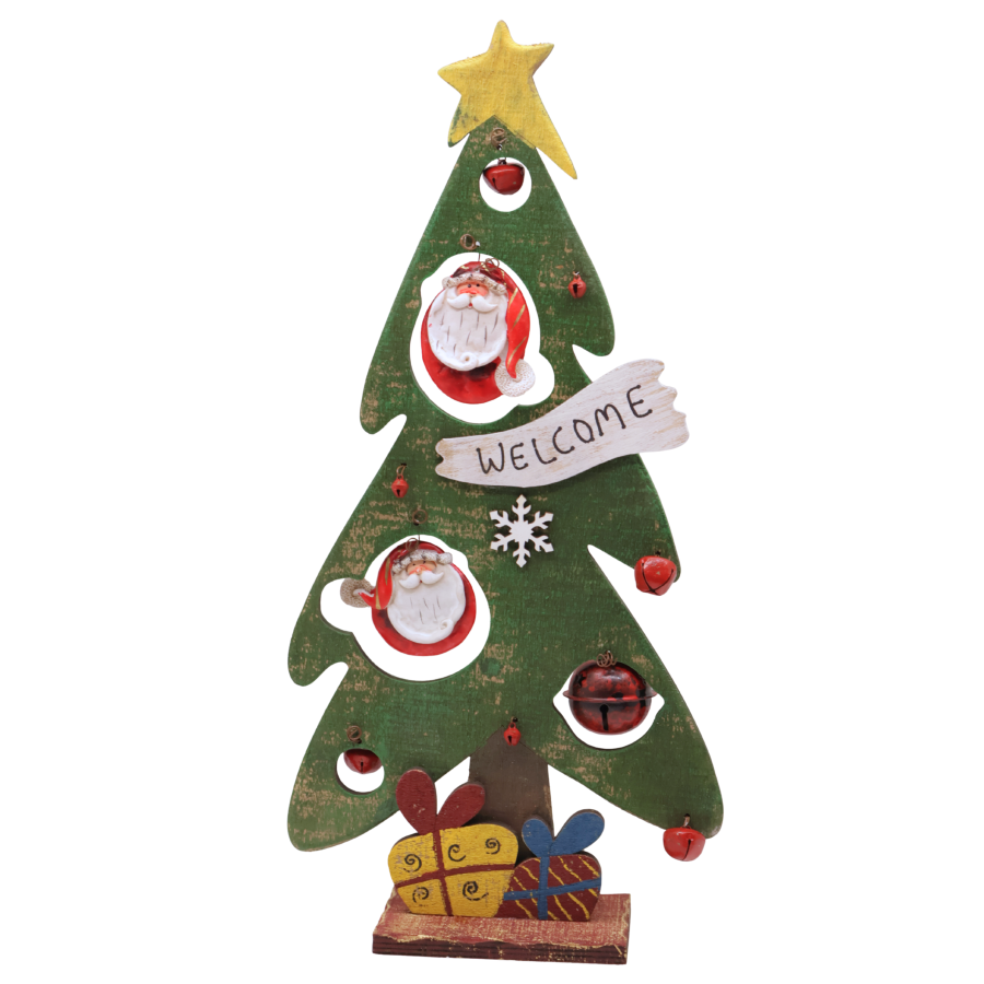 Figura Árbol Navidad madera, 38cm