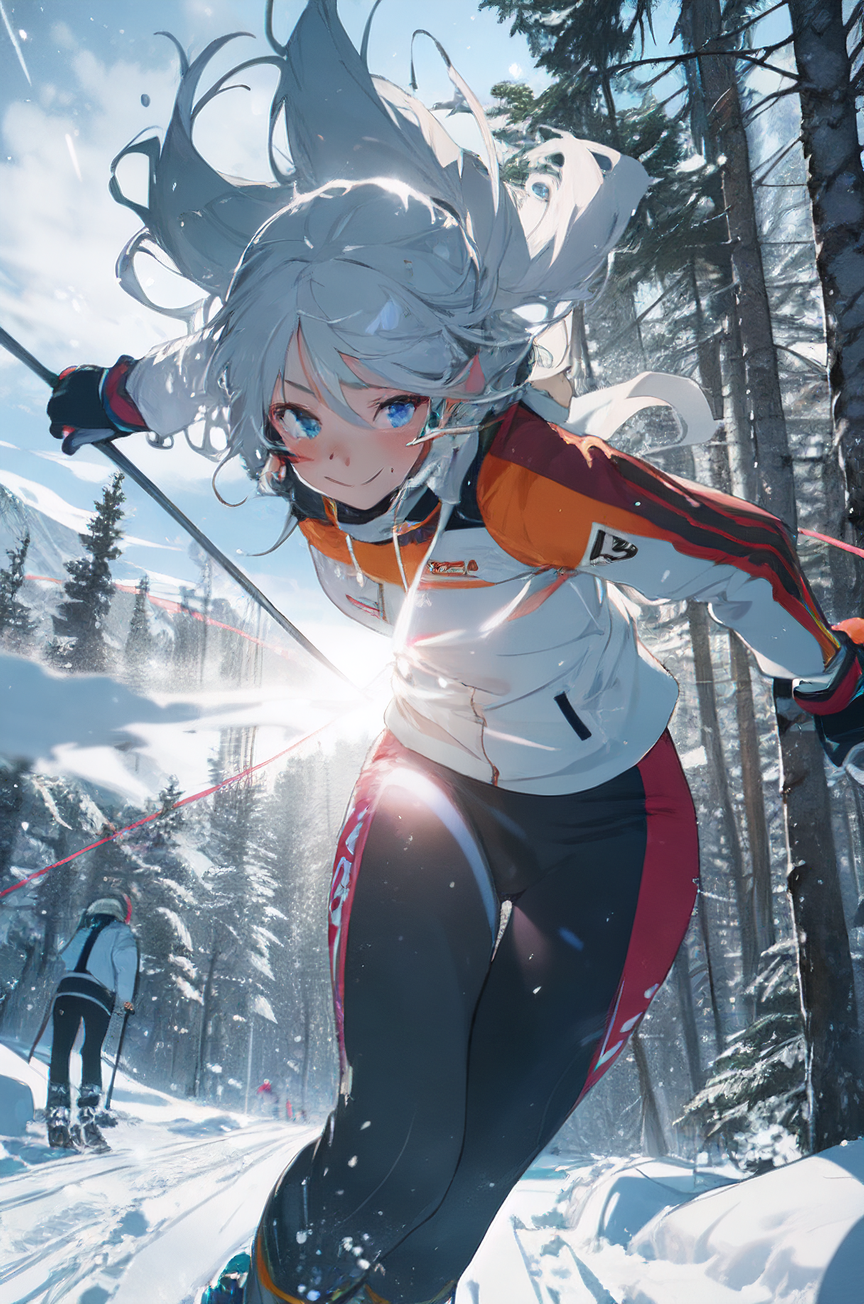 クロスカントリー スキー by talking_head with skiing, sport
