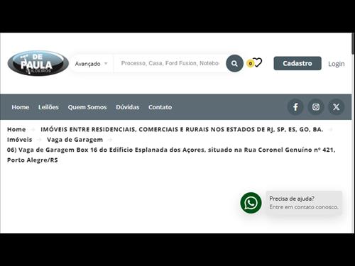 Vaga de Garagem Box 16 do Edificio Esplanada dos Açores, situado na Rua Coronel Genuíno nº 421, Por...