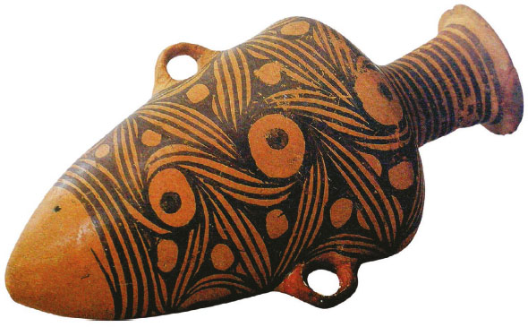 Swirl Pattern Painted Pottery Amphora. Majiayao Culture. Gansu Provincial Museum.