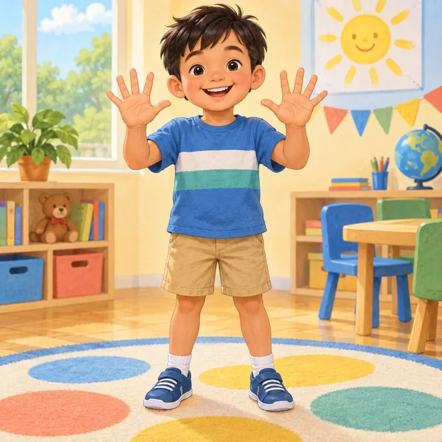 Scene: I have ten fingers.