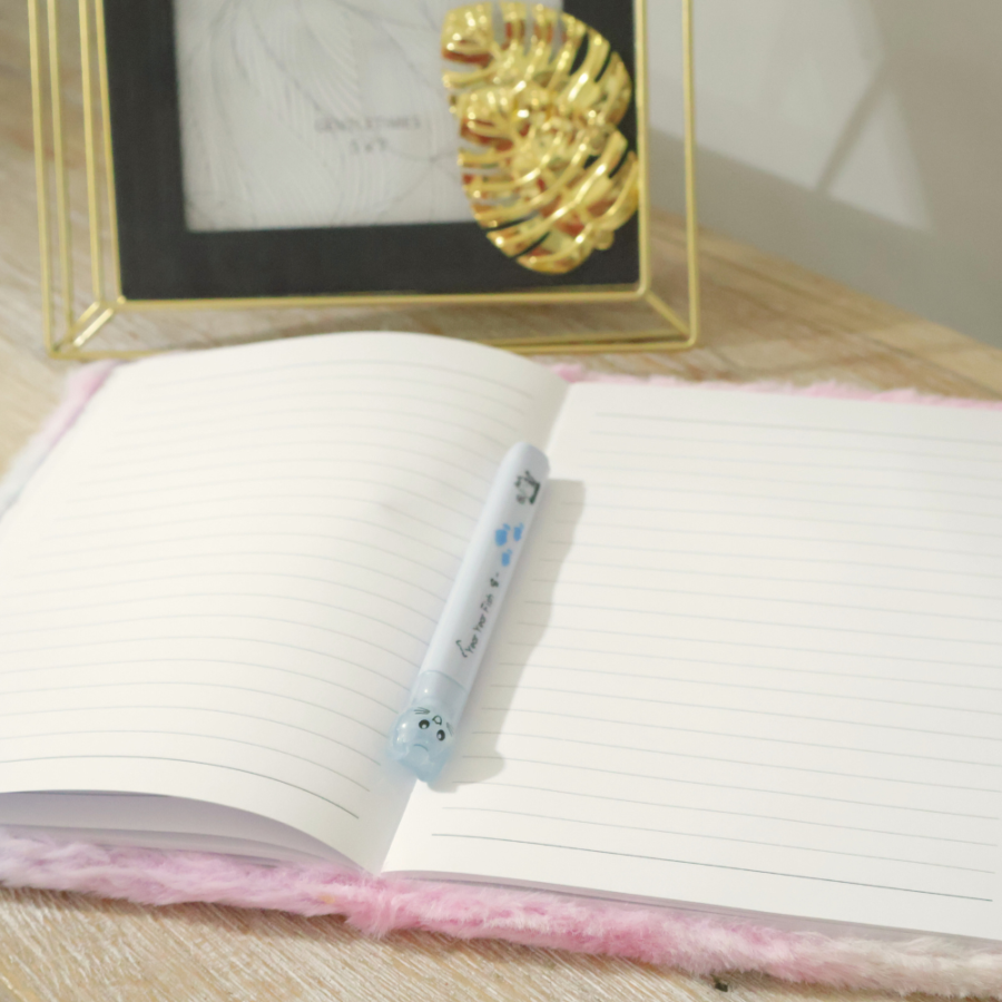 Libreta de unicornio felpa, 70 hojas, a5