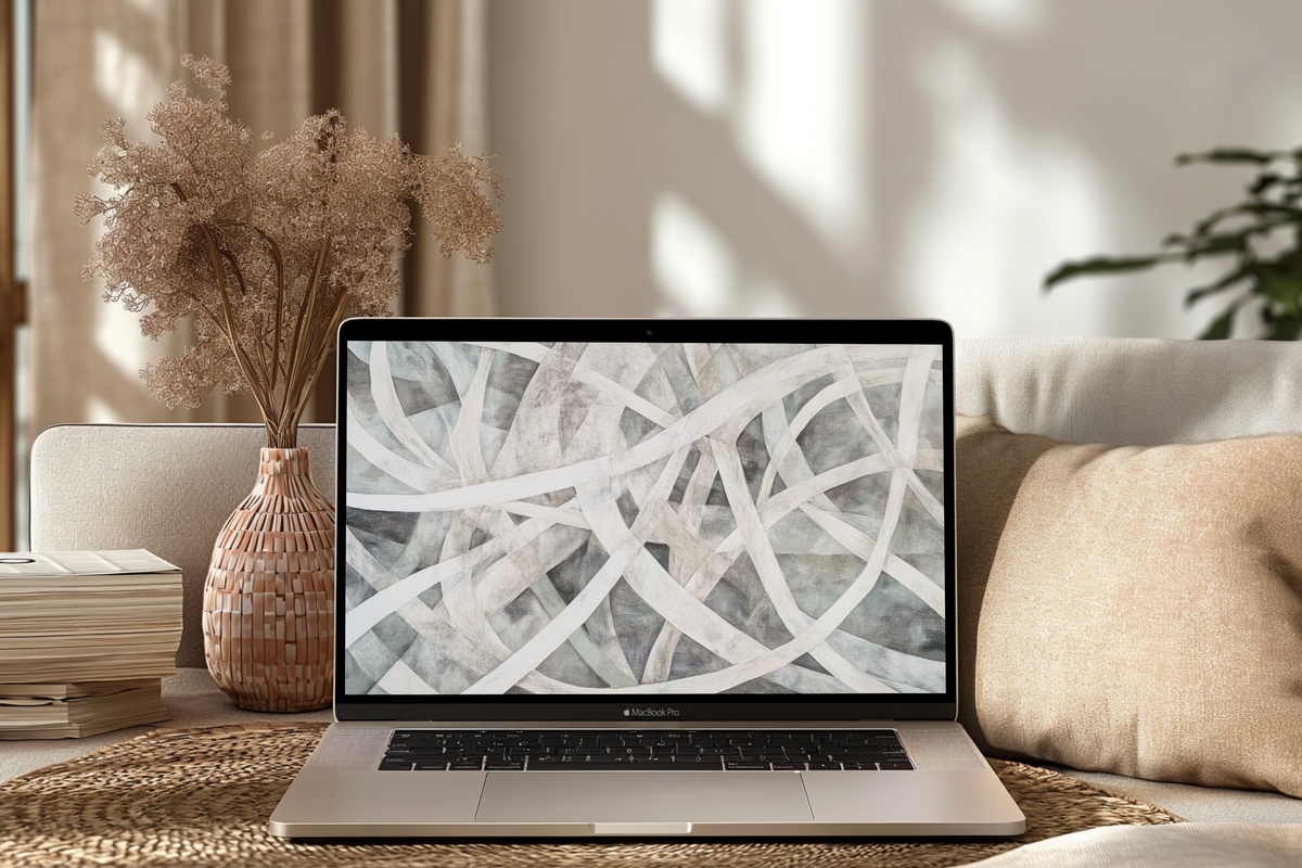 Woven Harmony Threads Abstract Desktop Wallpaper by Gallery Flair