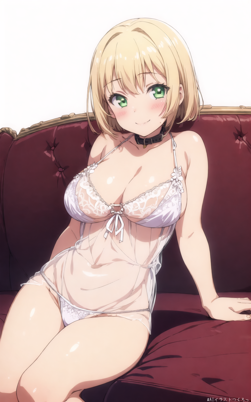金髪ボブちゃん えっちな下着シリーズ by ぽんぽよ with blonde, babydoll, lingerie, lingerie, original