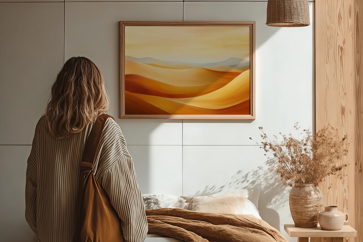 Desert Calm in Modern Brushstrokes Modern Printable Wall Art