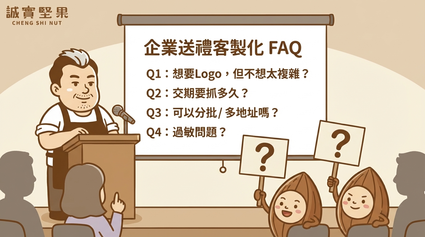 客製化企業送禮推薦首選堅果FAQ