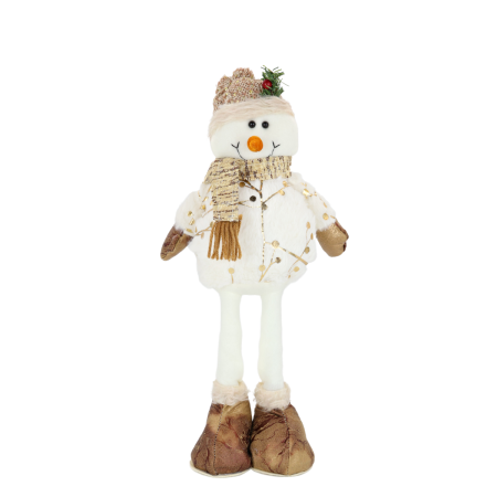 Muñeco patilargo navideño 30cm, tela