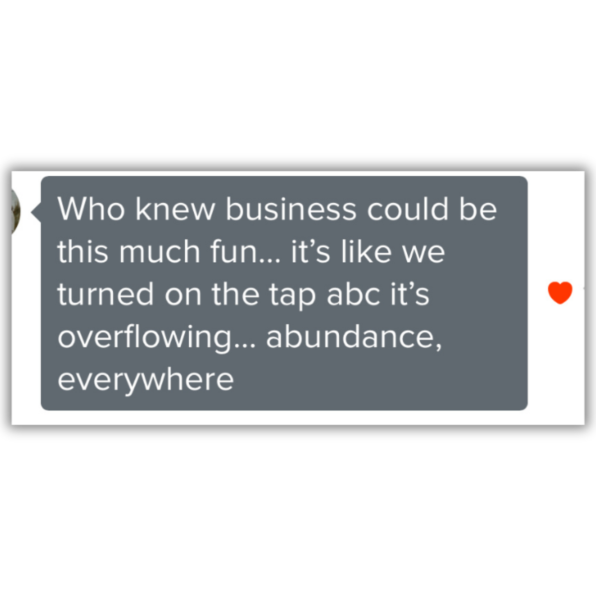 Client testimonial