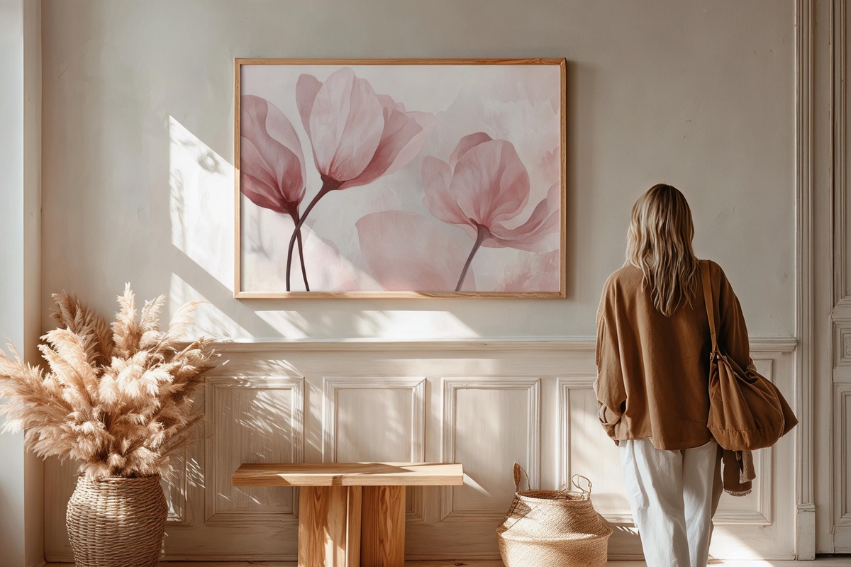 Blush Floral Modernion Modern Printable Wall Art