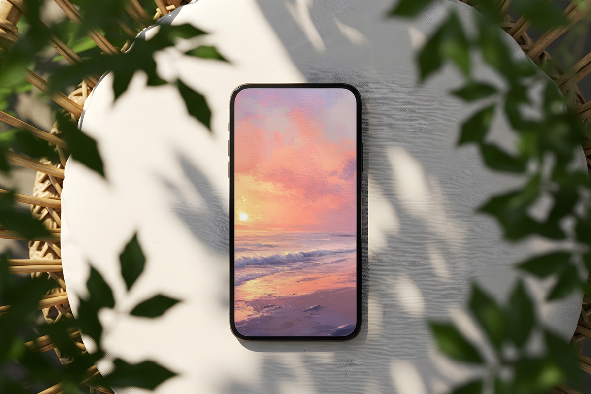 Soft Sunrise Serenity Coastal iPhone Wallpaper