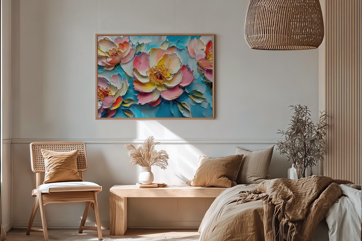 Textured Peony Whispers Floral Printable Wall Art