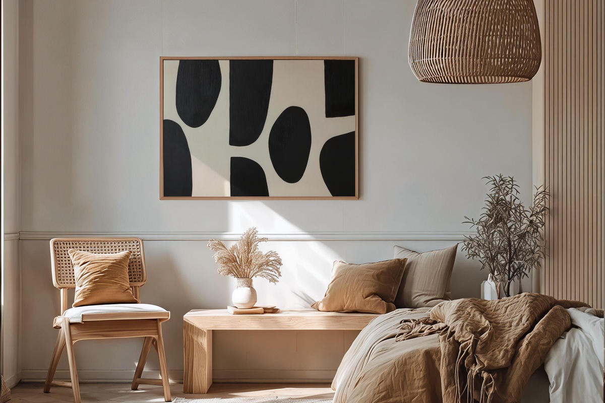 Bold Silhouette Balance Abstract Printable Wall Art