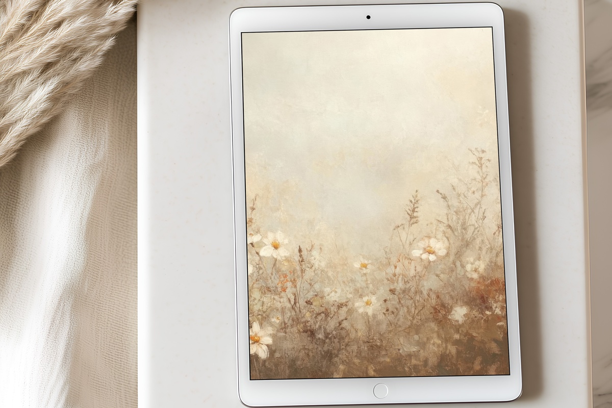 Autumn Meadow Blossom Delight Fall iPad Wallpaper