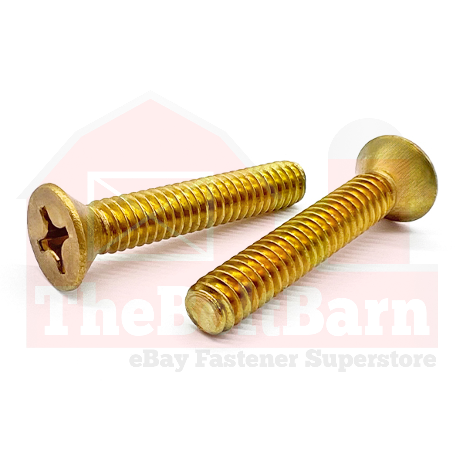 #6-32 Brass Phillips Flat Head Machine Screws (Choose Length & Qty)