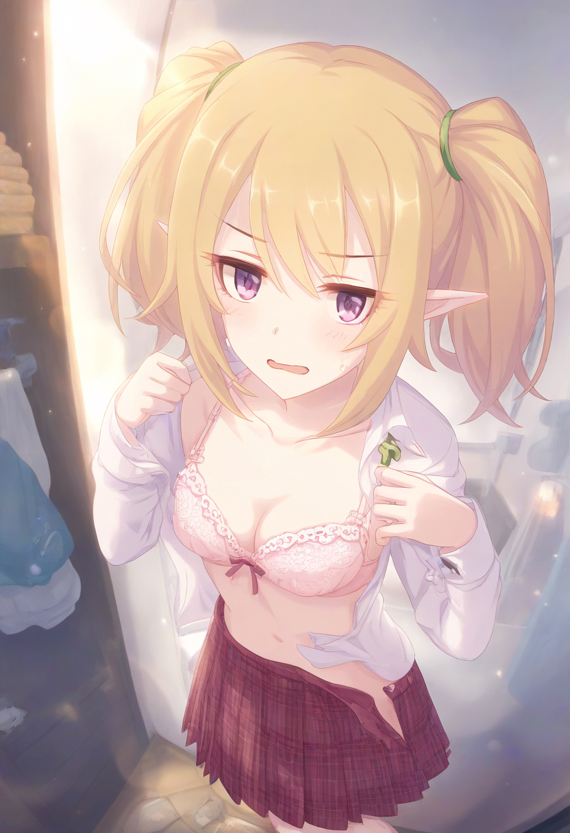 なかよし部 着替え by めるごー with Chloe (Princess Connect), Yuni (Princess Connect), Princess Connect! Re:Dive, Princess Connect! Re:Dive, changing clothes