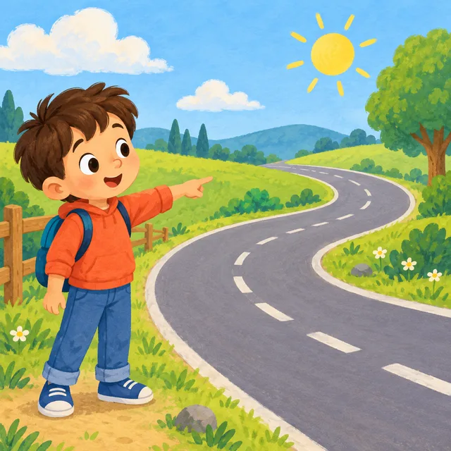 Scene: The road is curved.