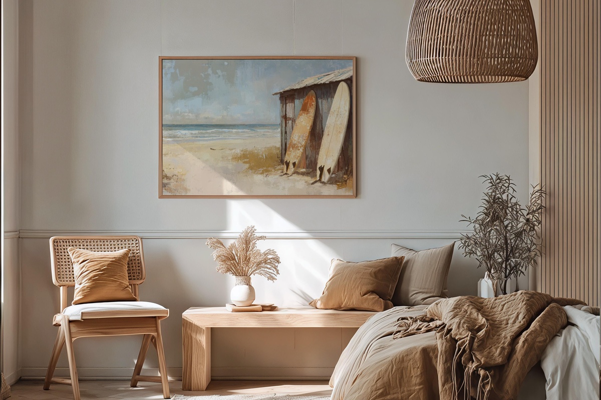 Surf Hut Harmony Coastal Printable Wall Art