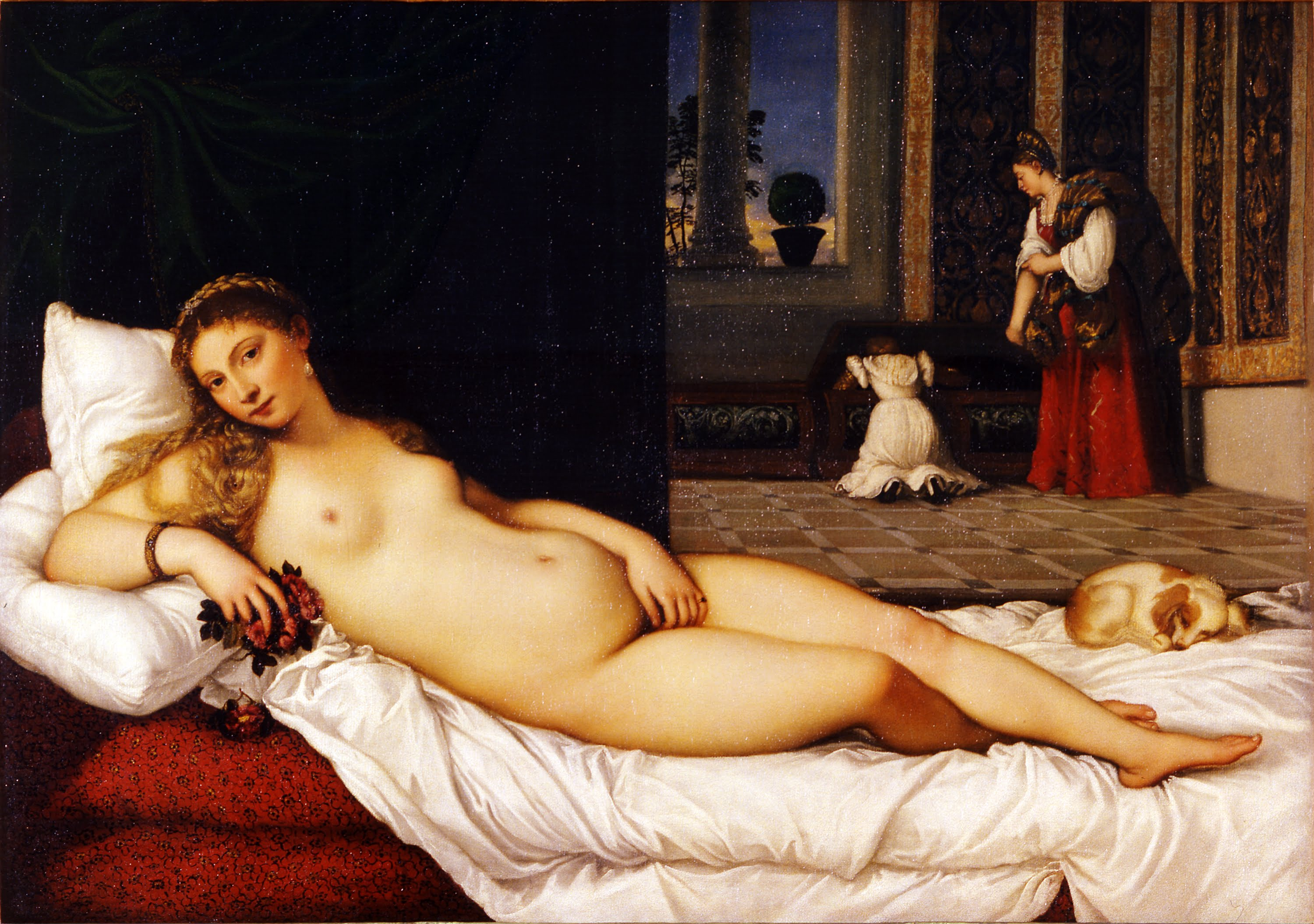 Titian, Venus of Urbino, 1538. Oil on canvas. Uffizi Gallery, Florence.