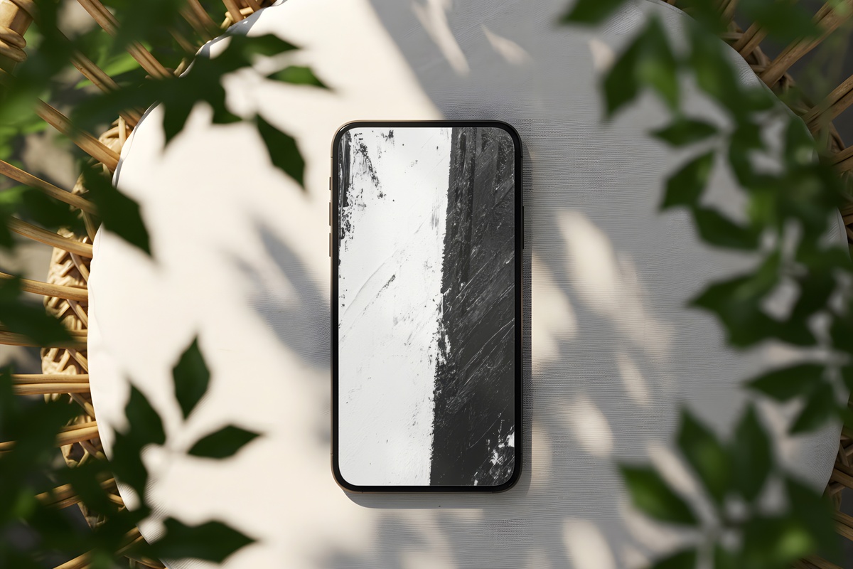 Modern Striped Symphony black and white iPhone wallpaper with clean horizontal stripe rhythm