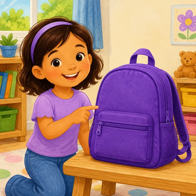 Scene: My bag is purple.