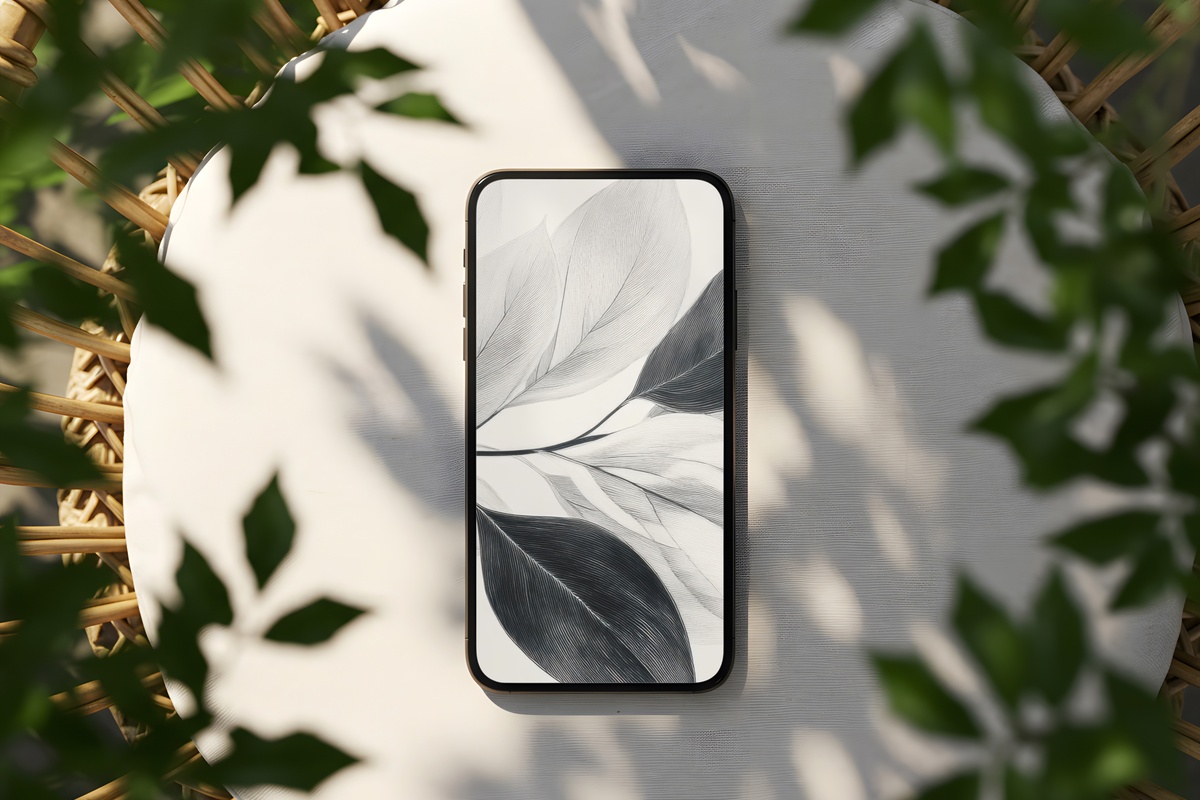Nature's Graceful Trace Neutral iPhone Wallpaper