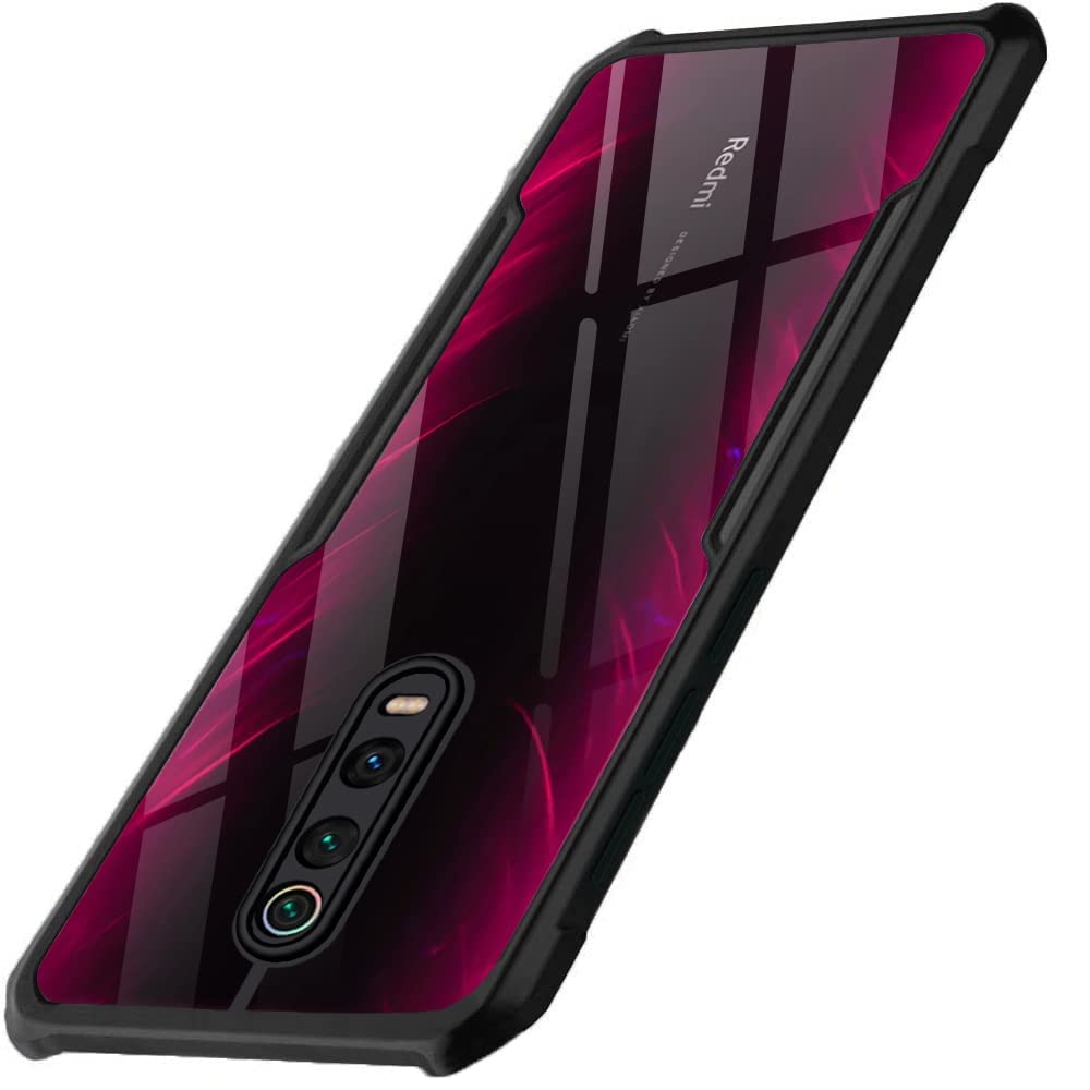 MI K20 Pro - Black Border - Transparent Back iPaky Mobile Back Cover Case