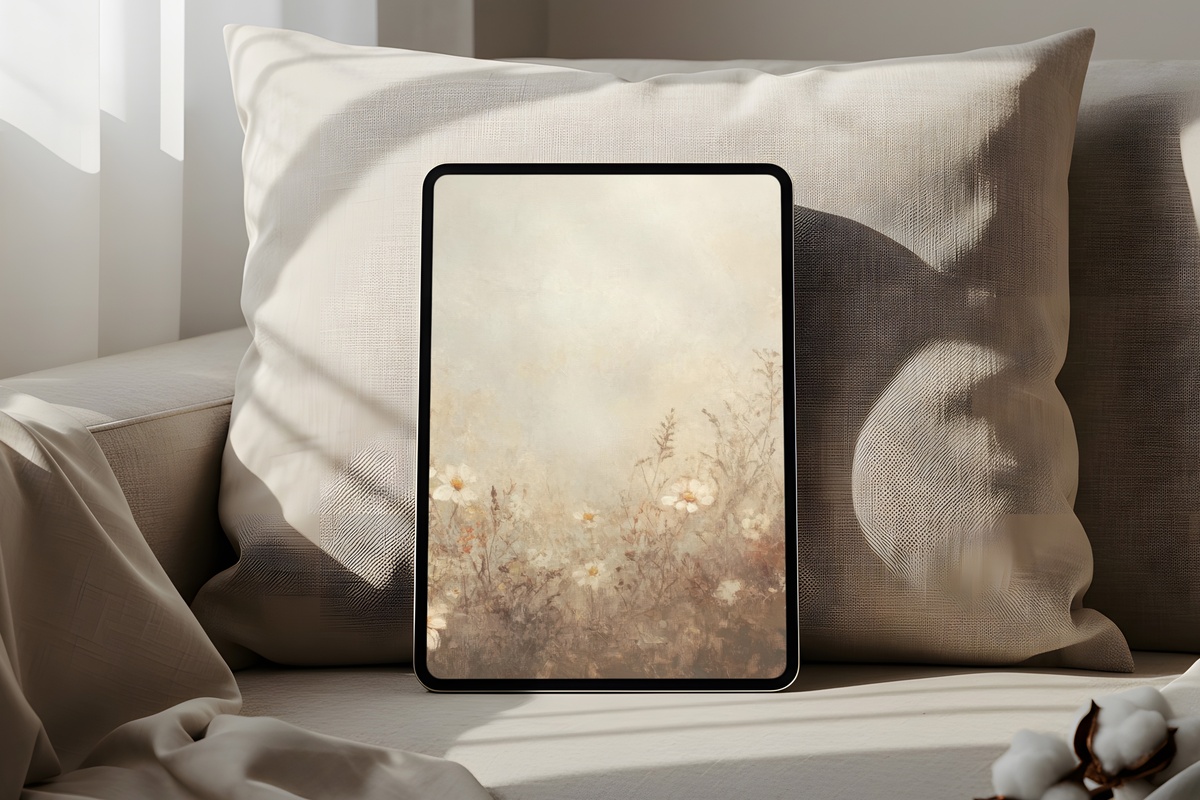 Autumn Meadow Blossom Delight Fall iPad Wallpaper