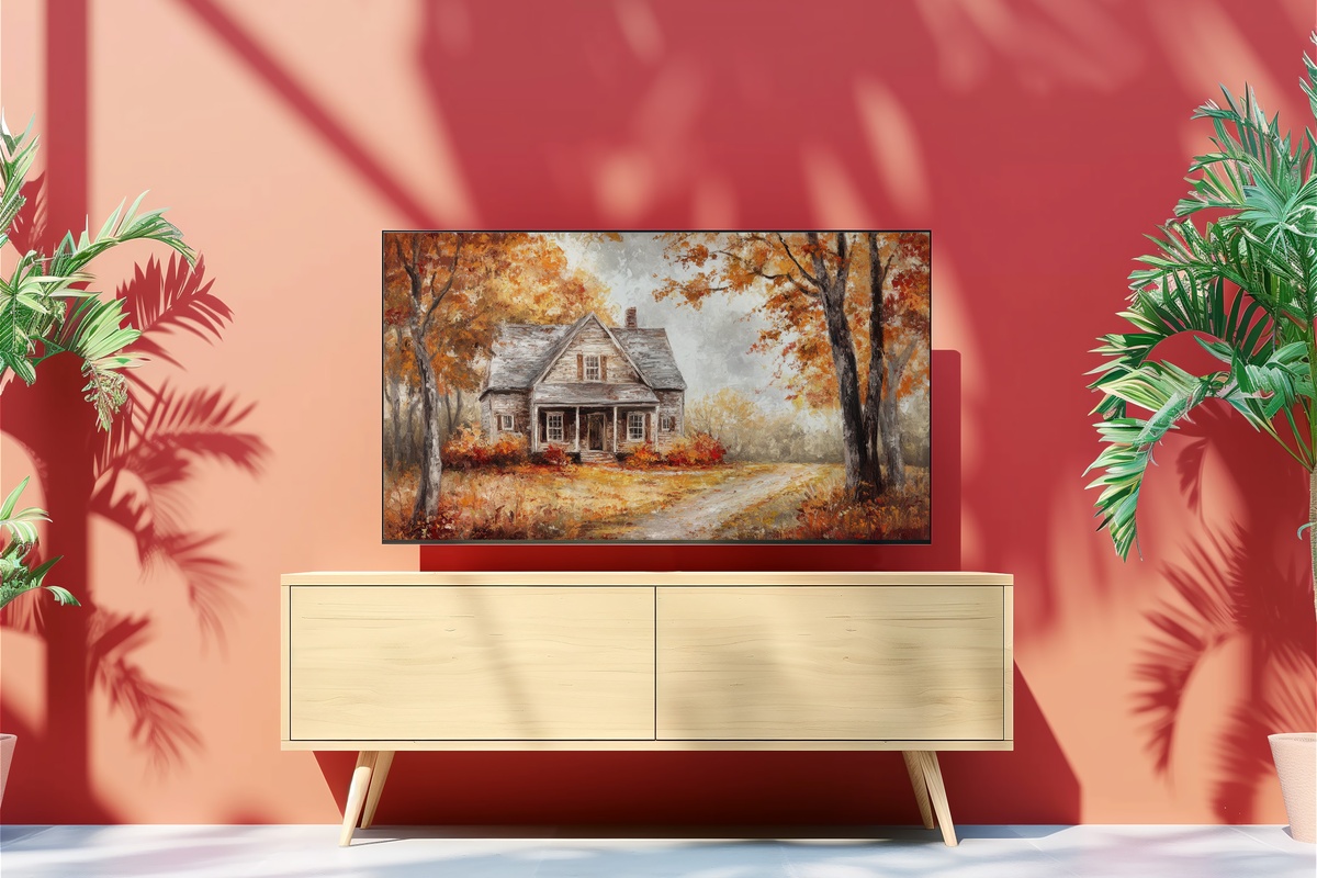 Quiet Farmhouse Autumn Leaves Frame TV Art