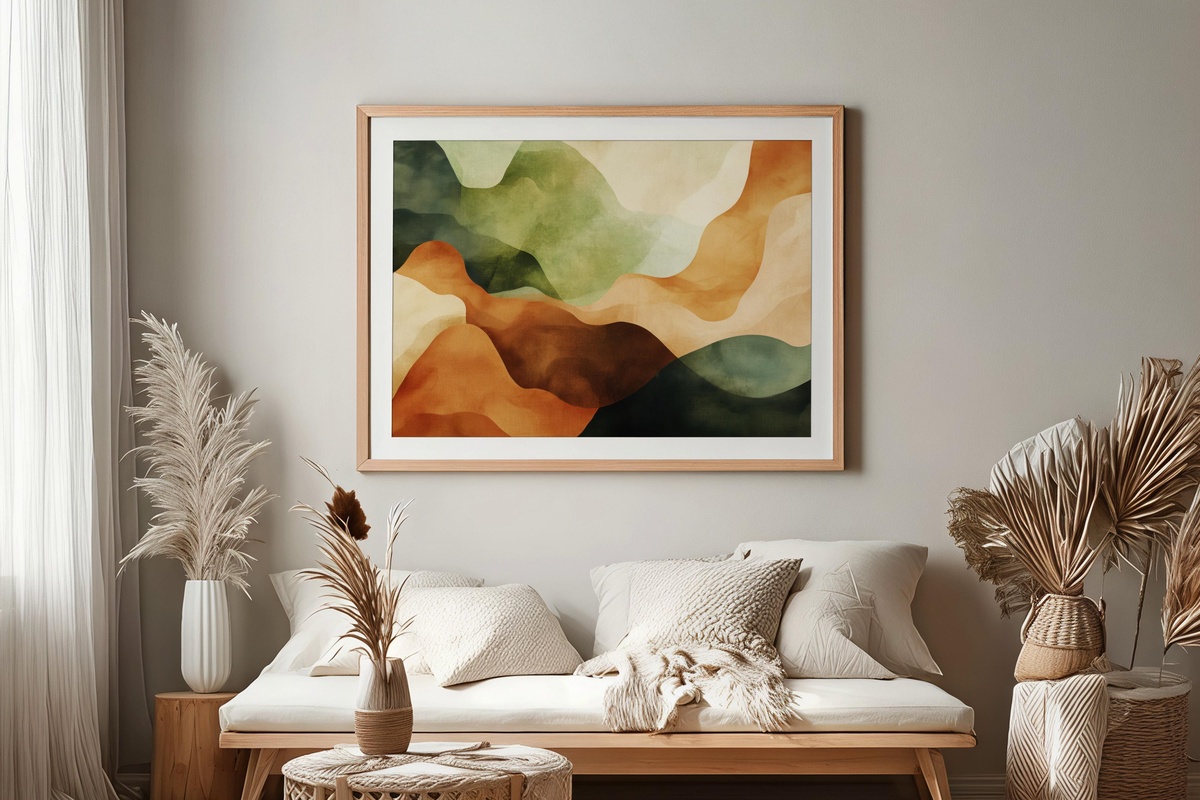 Nature Forms in Earth Tones Abstract Printable Wall Art