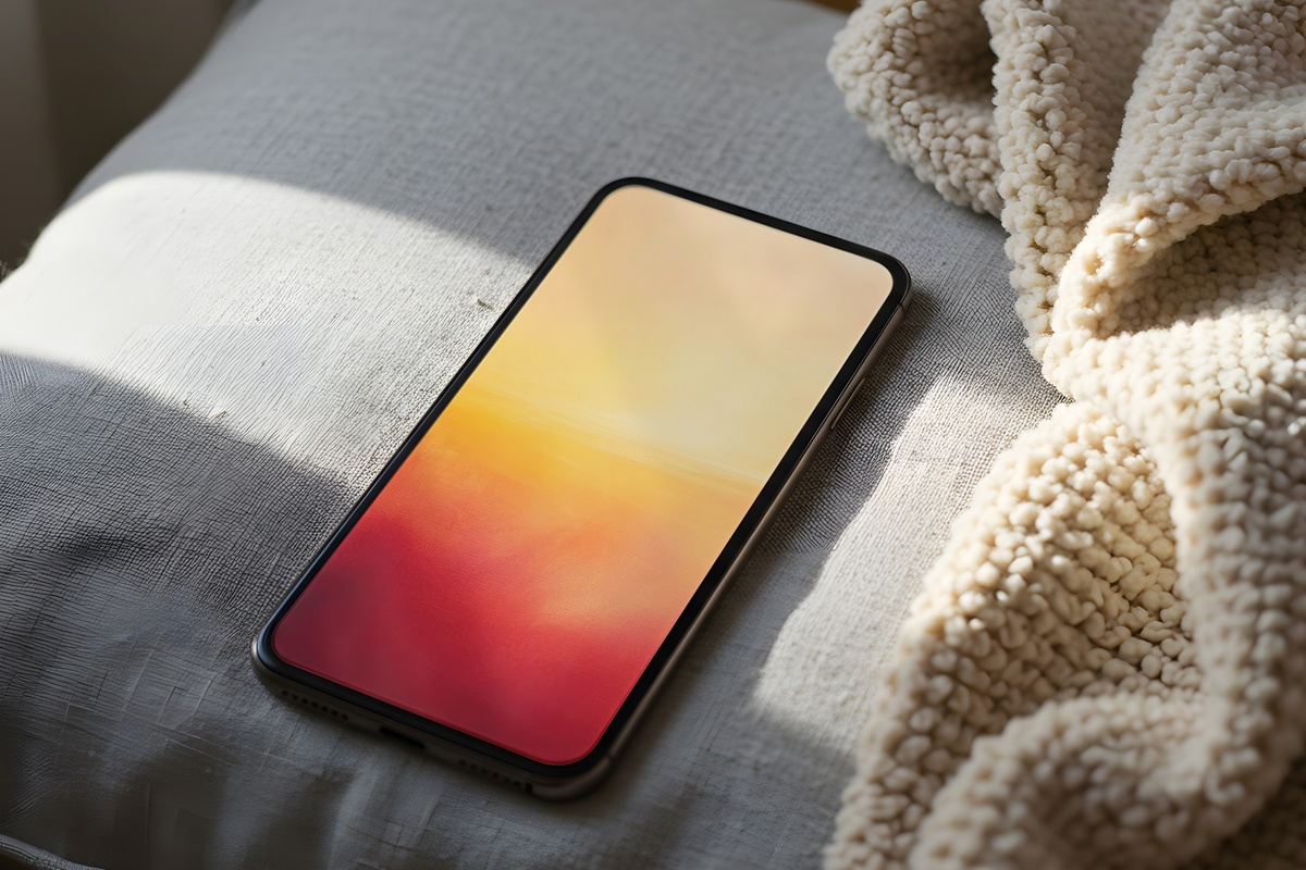 Dusky Horizon Tranquility Abstract iPhone Wallpaper