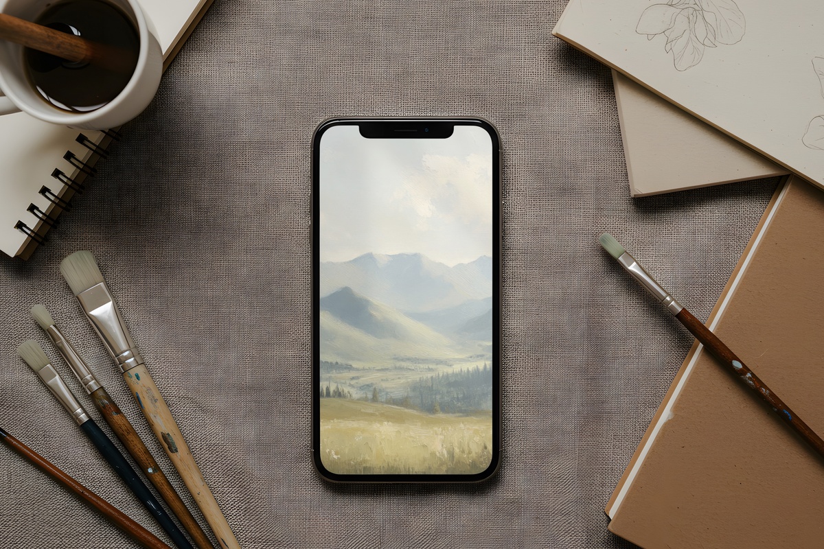 Sunlit Mountain Melody Summer iPhone Wallpaper — golden mountain landscape