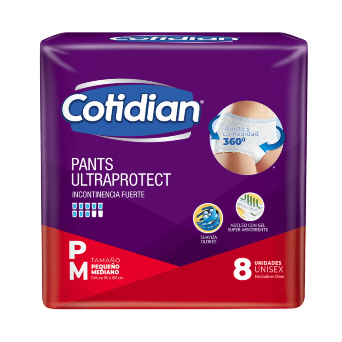 Cotidian Pants Ultraprotec P/M Unisex Bolsa X 8 Unid