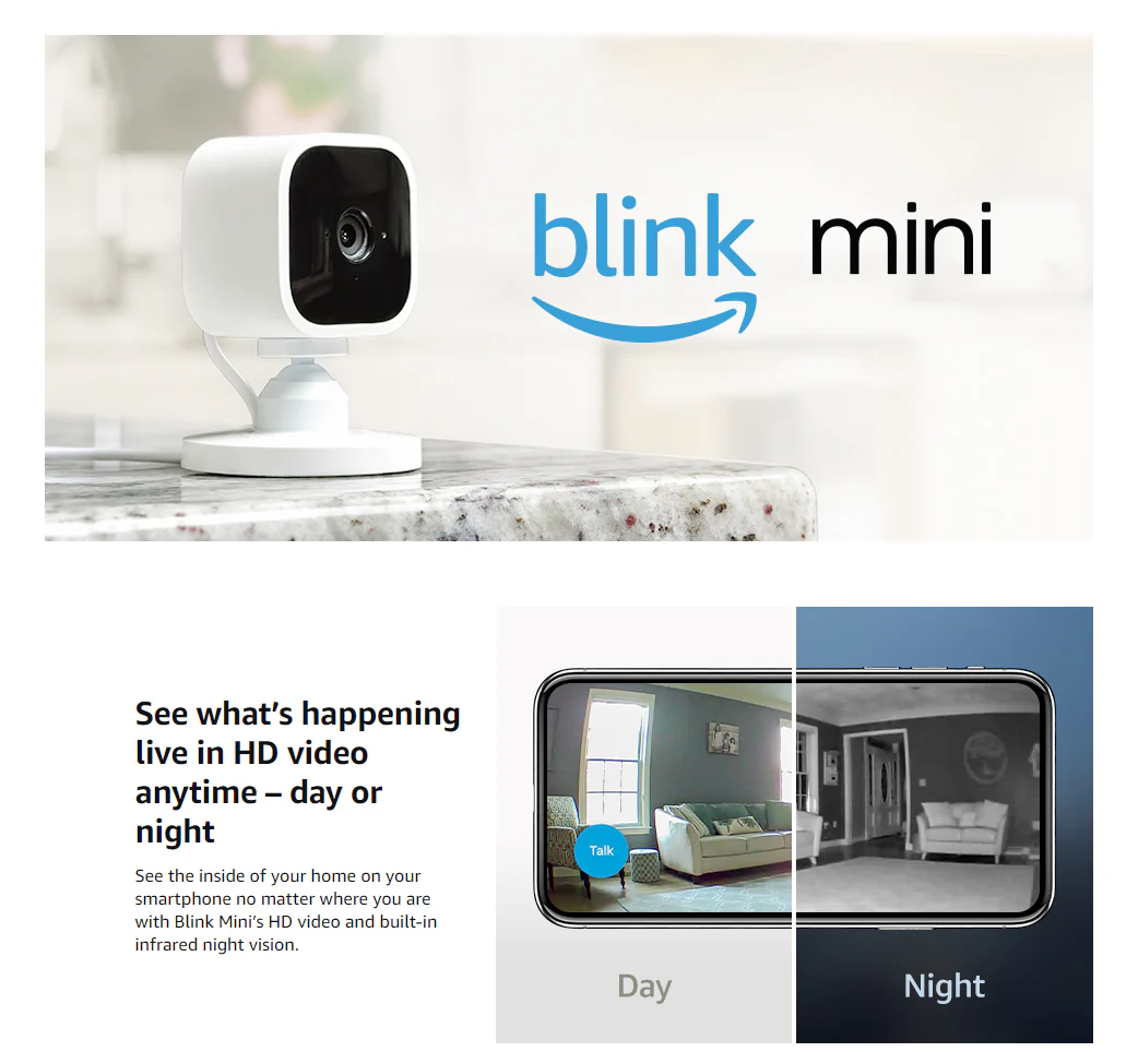 Blink Mini HD camera features