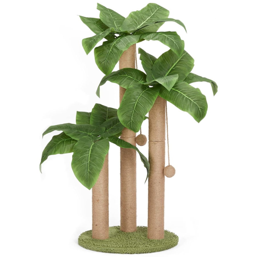 Rascador para gato madera mdf/microfibra, 90xØ40cm
