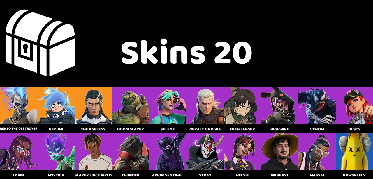 Buy 【20 TOP SKINS】[PC•PSN•XB]| Nezumi, Renzo the Destroyer, The Ageless ...