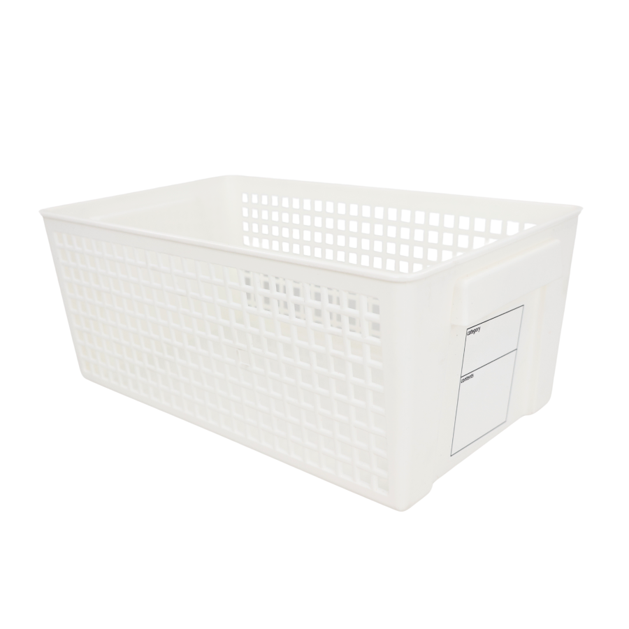 Caja organizadora blanco, 11.5x29.5cm, plástico