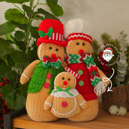 Familia jengibre de peluche tela, 30x24cm