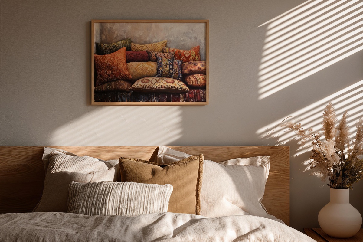 Cozy Pillow Serenity Boho Printable Wall Art