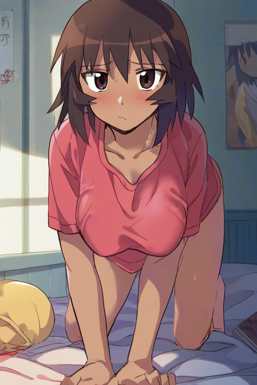 神楽(あずまんが大王)のAIエロエロ落書きもの5 by 催●スマホの淫魔 with Kagura(Azumanga Daioh), azumanga daioh, high school girl, large breasts, dark skin
