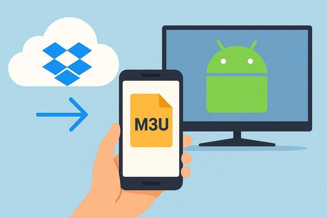IPTV sur Android : transférer un fichier M3U avec Dropbox