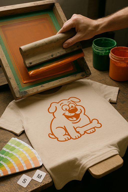 Screen printing process creating quality graphic T-shirts