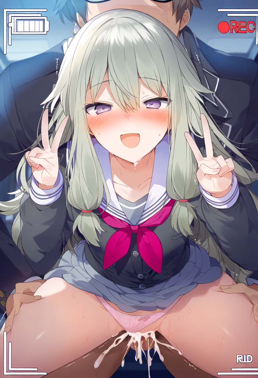【プロセカ】制服寧々ちゃん ハメ撮り♡ by sarami@AIイラスト with ai art, Project Sekai, Project Sekai, Wonderlands x Showtime, Nene Kusanagi, uniform, POV