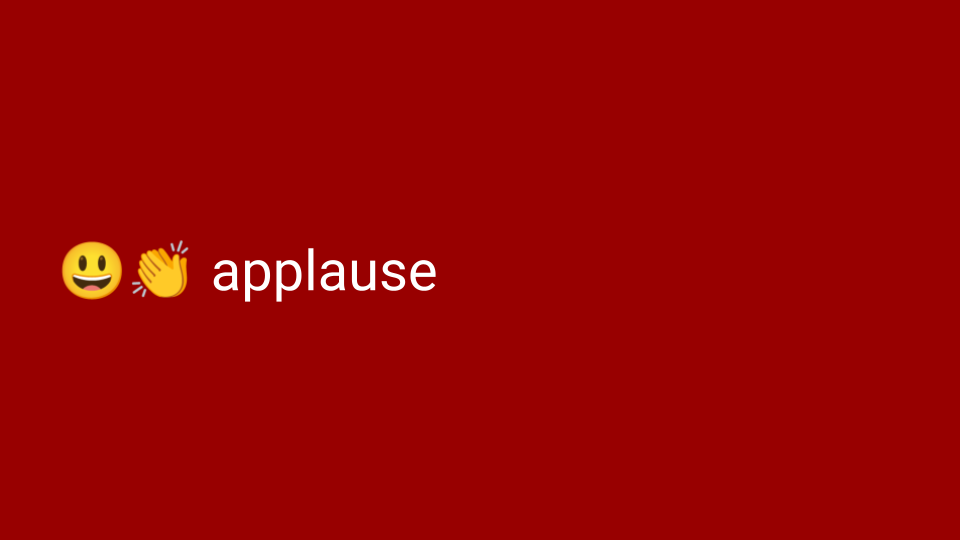 Kang Yihak’s PowerPoint - Finally slide: Smiley emoji, clap emoji, applause.